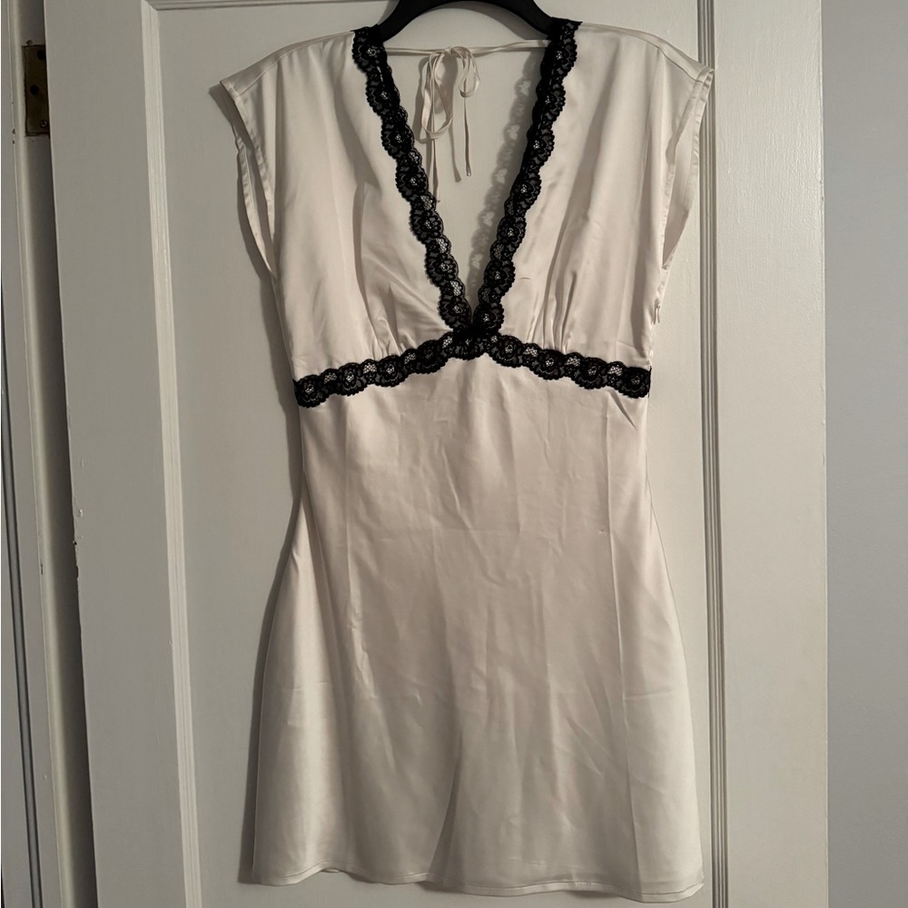 Grey Bandit White Satin Dress